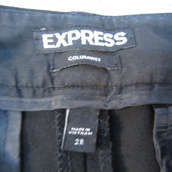 Express Columnist Womens Slacks Size 2R Black Tailored Dress Pants Casual Office - Picture 4 of 13